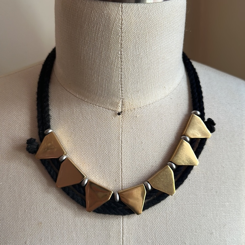 Madewell Boho rope and metal necklace